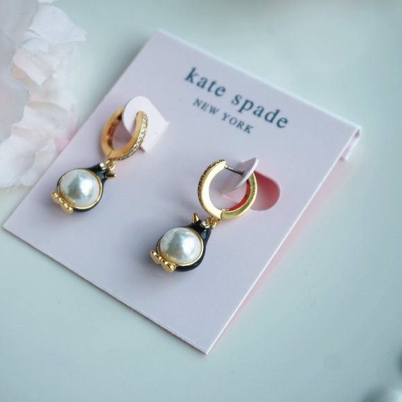 BNW cute Kate spade penguin earrings zicron earrings - Picture 4 of 7
